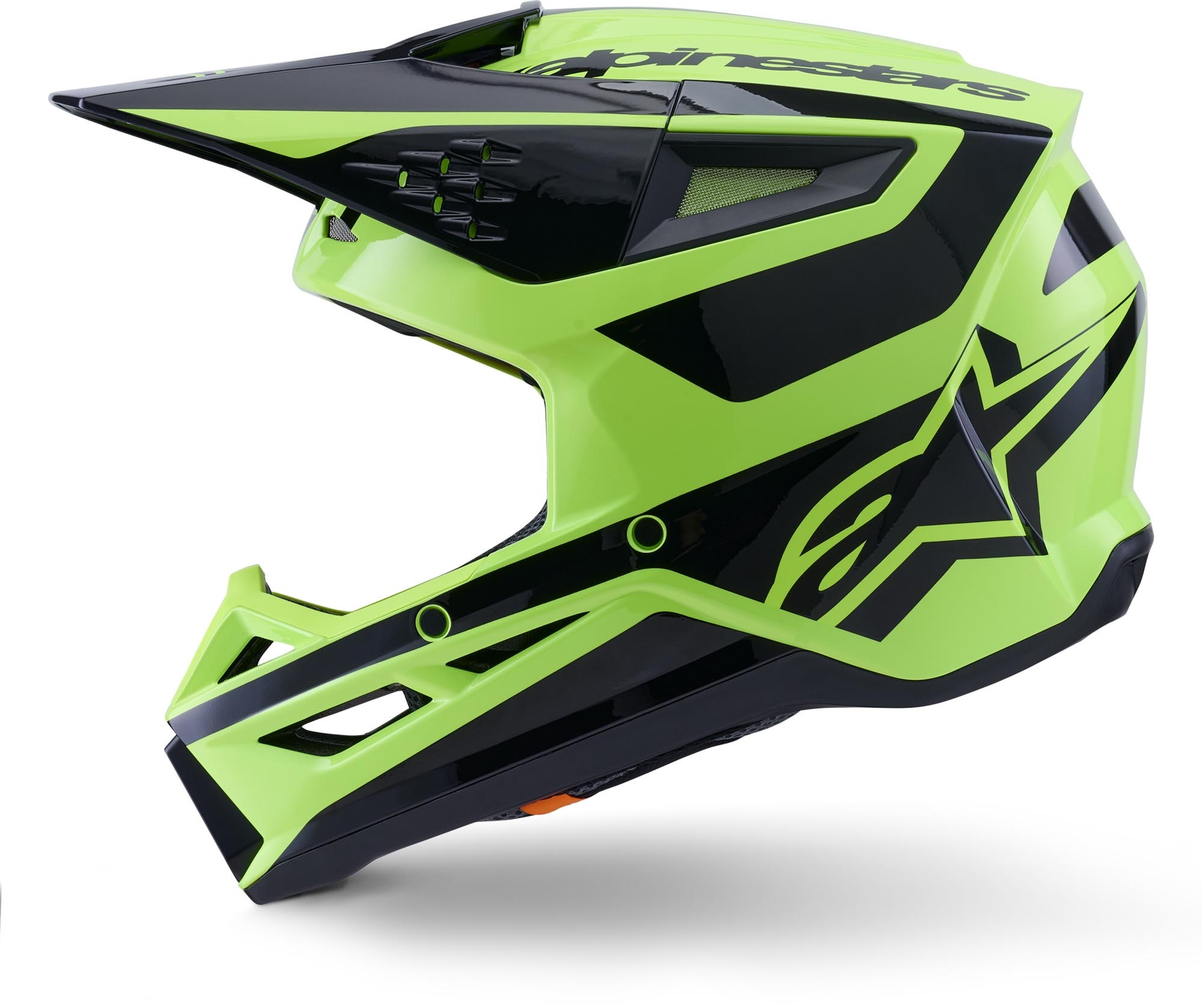 Alpinestars SM3 Motocross Helm Heat Yellow Fluo Black Glossy