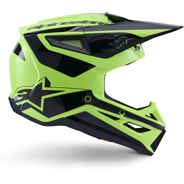 Alpinestars SM3 Motocross Helm Heat Yellow Fluo Black Glossy