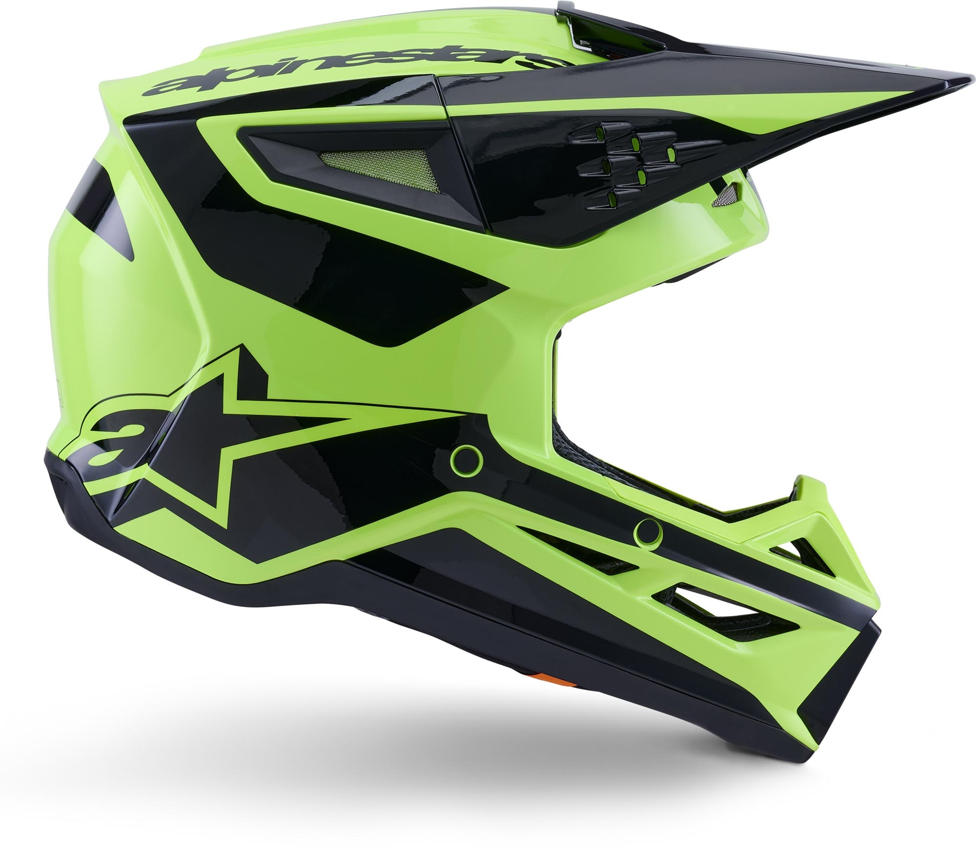 Alpinestars SM3 Motocross Helm Heat Yellow Fluo Black Glossy