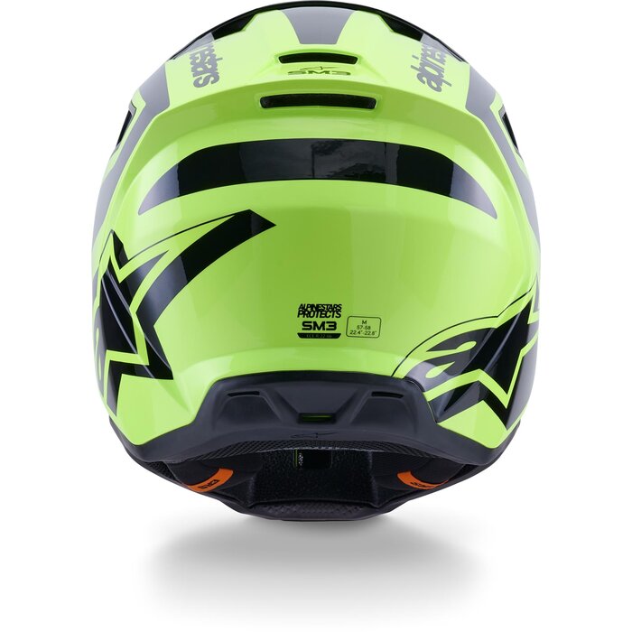 Alpinestars SM3 Motocross Helm Heat Yellow Fluo Black Glossy
