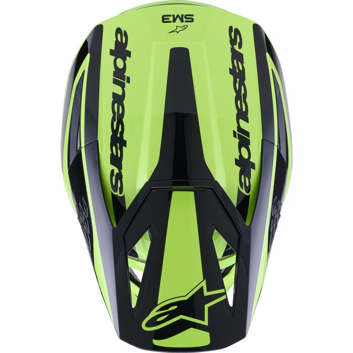 Alpinestars SM3 Motocross Helm Heat Yellow Fluo Black Glossy