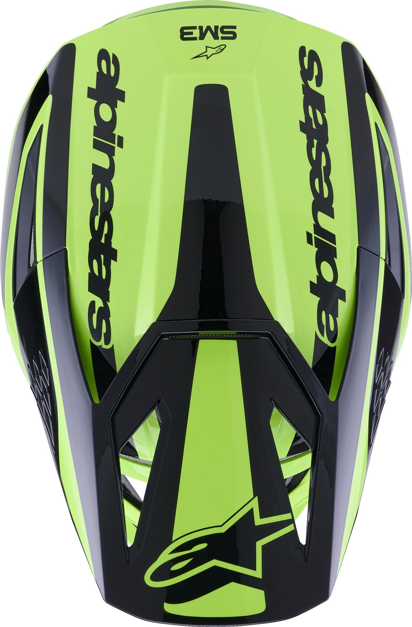 Alpinestars SM3 Motocross Helm Heat Yellow Fluo Black Glossy