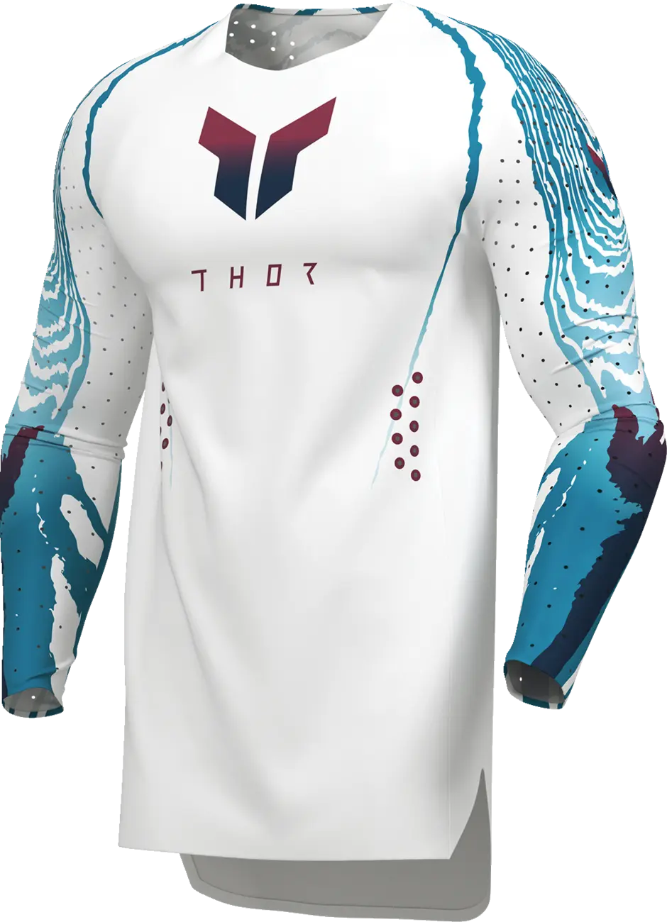 Thor Jersey Sportmode Damascus Weiß, Blau, Schwarz
