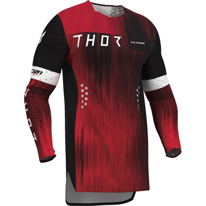 Thor Jersey Sportmode Vanish Schwarz, Rot, Weiß