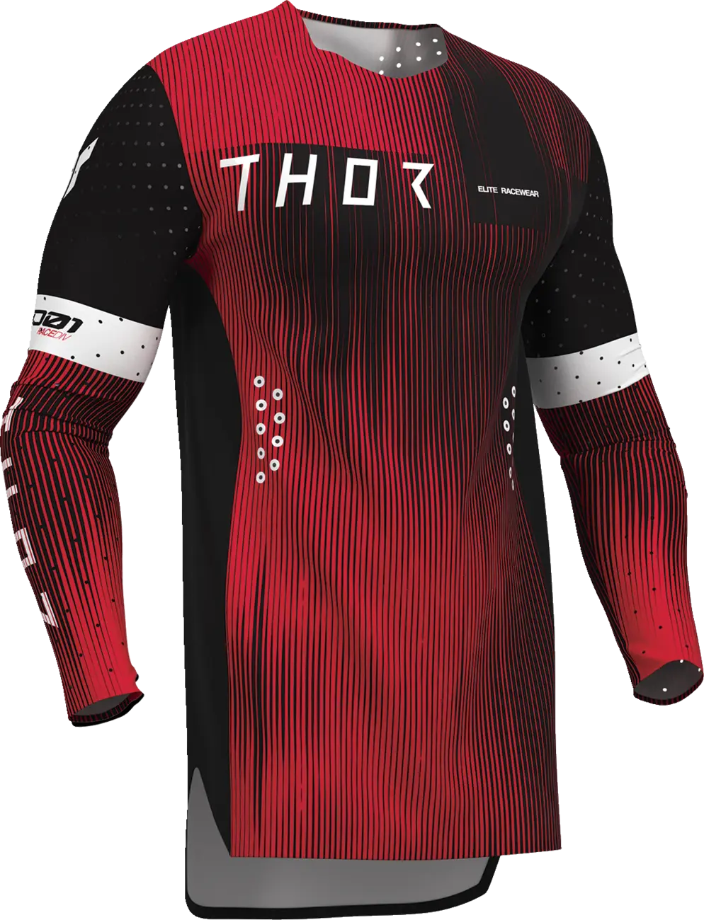 Thor Jersey Sportmode Vanish Schwarz, Rot, Weiß