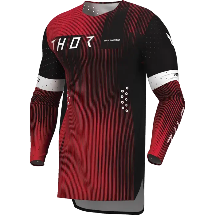 Thor Jersey Sportmode Vanish Schwarz, Rot, Weiß