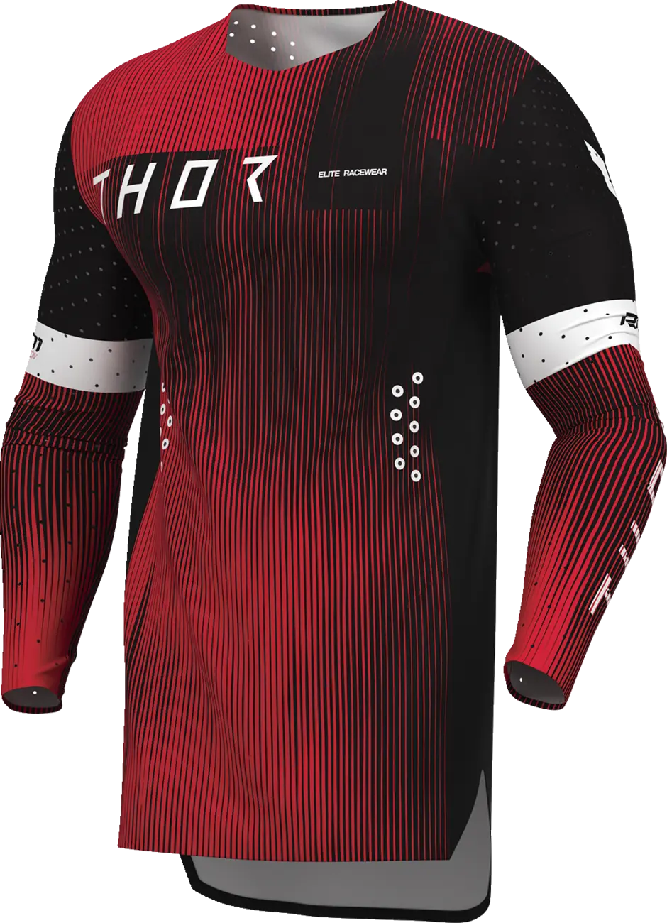 Thor Jersey Sportmode Vanish Schwarz, Rot, Weiß