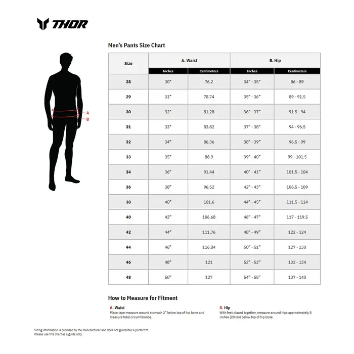 Thor Hose Sportmode Vanish Schwarz, Rot, Weiß