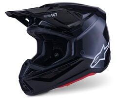 Alpinestars Supertech SM7 Motocross Helm Solid ECE06 schwarz glänzend