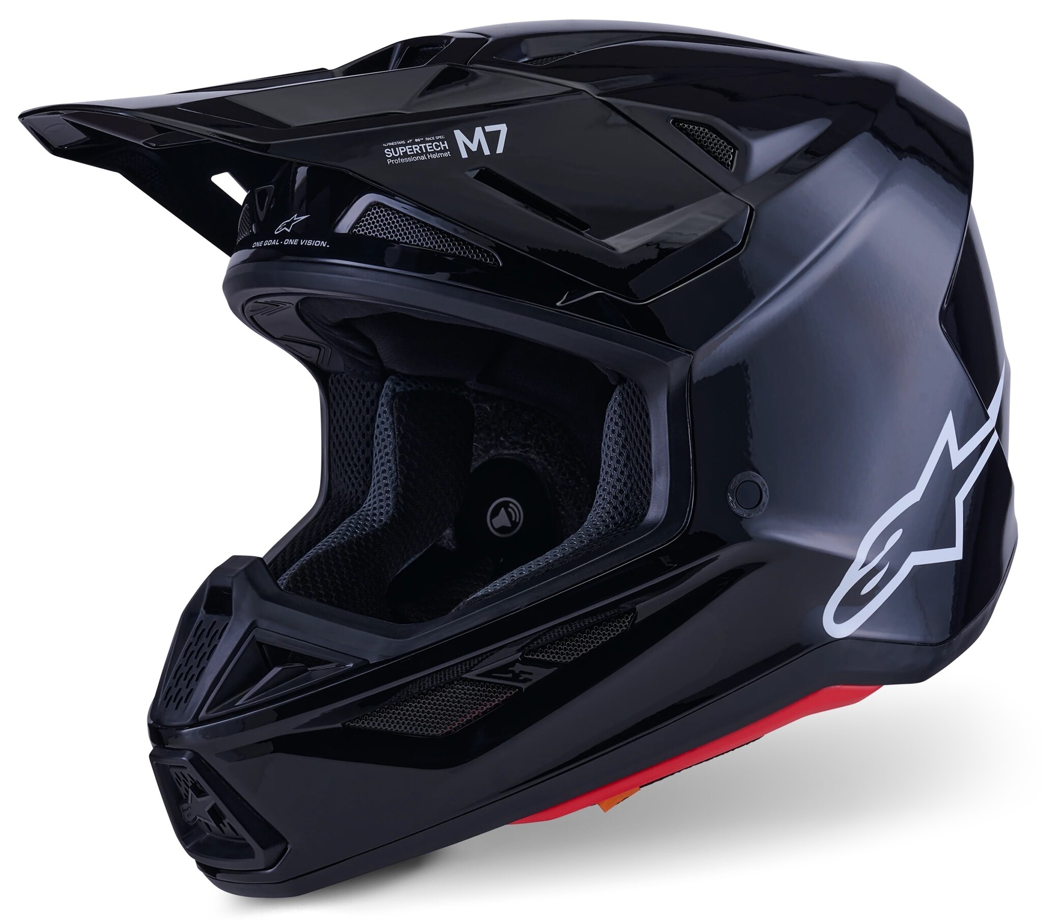 Alpinestars Supertech SM7 Motocross Helm Solid ECE06 schwarz glänzend