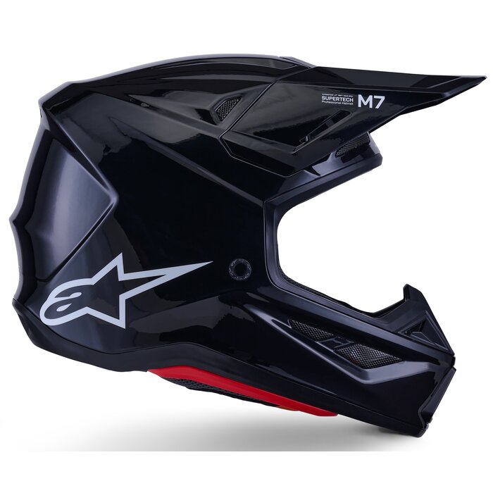 Alpinestars Supertech SM7 Motocross Helm Solid ECE06 schwarz glänzend