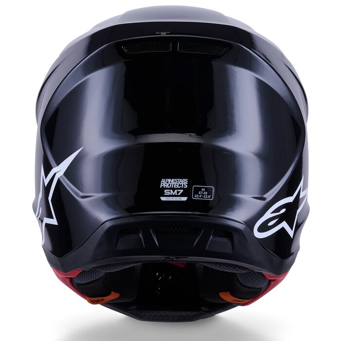 Alpinestars Supertech SM7 Motocross Helm Solid ECE06 schwarz glänzend