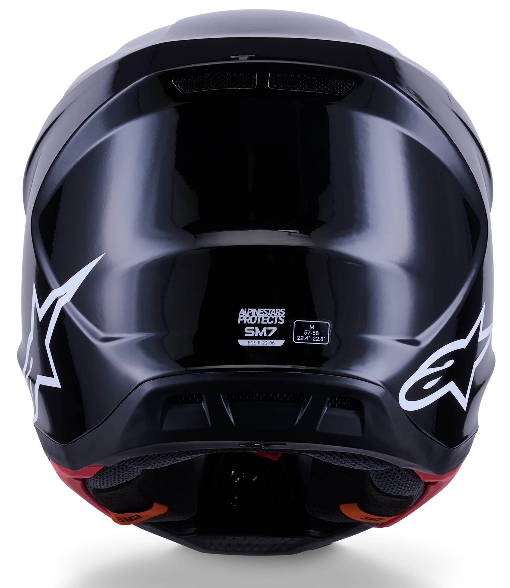 Alpinestars Supertech SM7 Motocross Helm Solid ECE06 schwarz glänzend