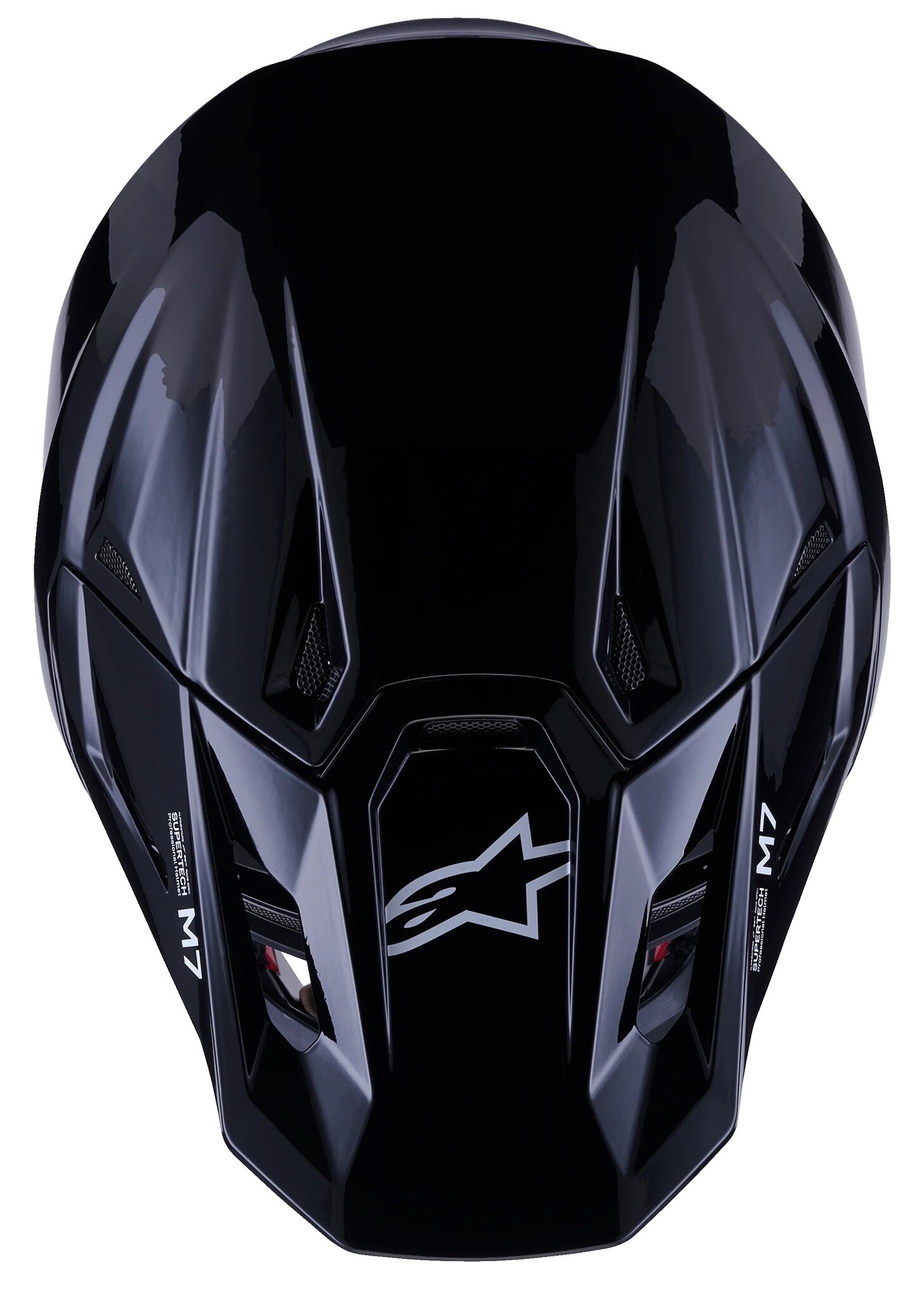 Alpinestars Supertech SM7 Motocross Helm Solid ECE06 schwarz glänzend