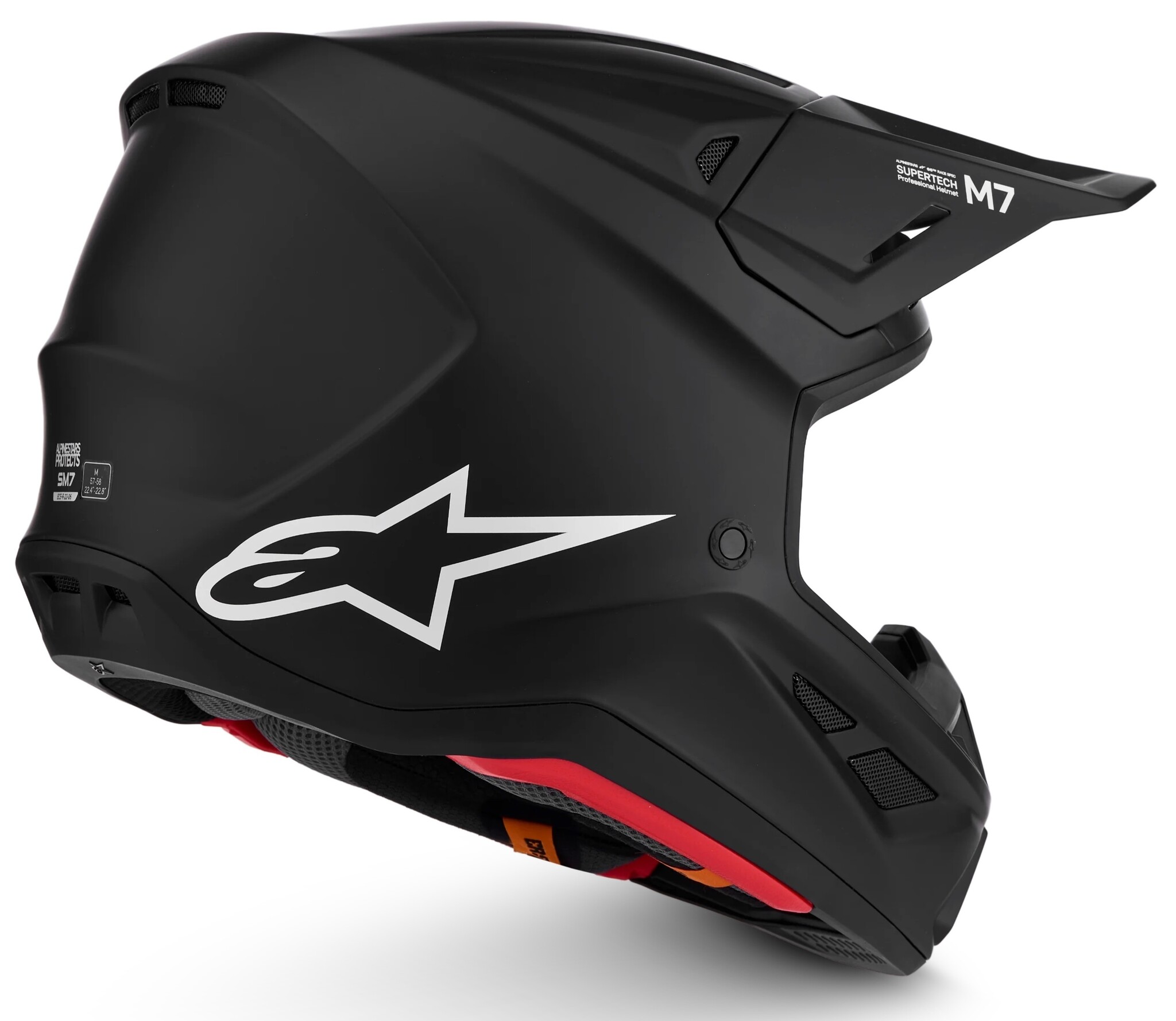 Alpinestars Supertech SM7 Motocross Helm Solid ECE06 schwarz matt