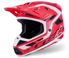 Alpinestars Supertech M7 Motocross Helm Deed ECE06 rot schwarz weiß