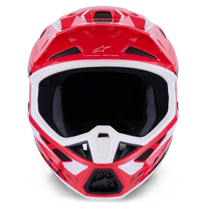 Alpinestars Supertech M7 Motocross Helm Deed ECE06 rot schwarz weiß