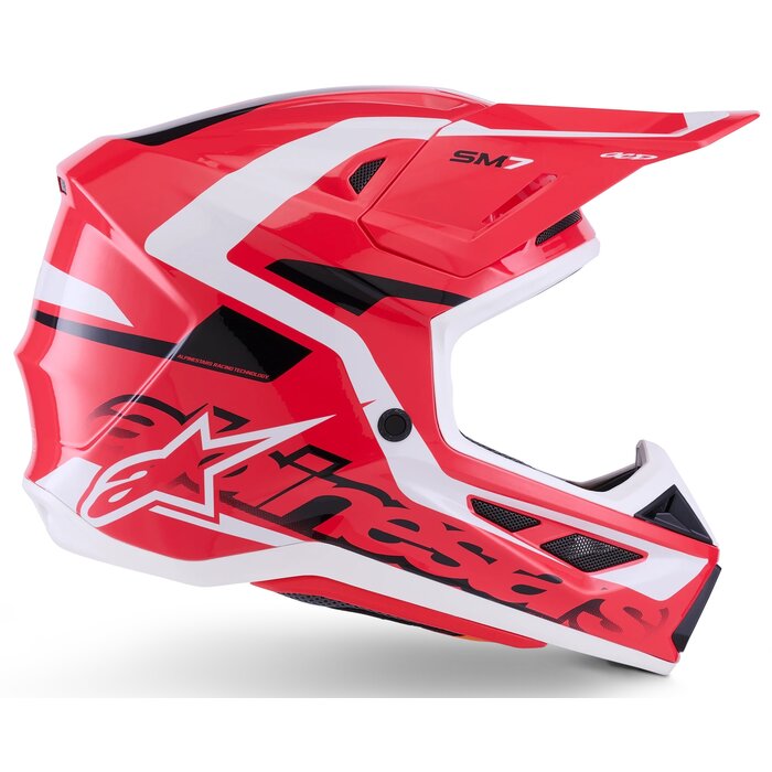 Alpinestars Supertech M7 Motocross Helm Deed ECE06 rot schwarz weiß