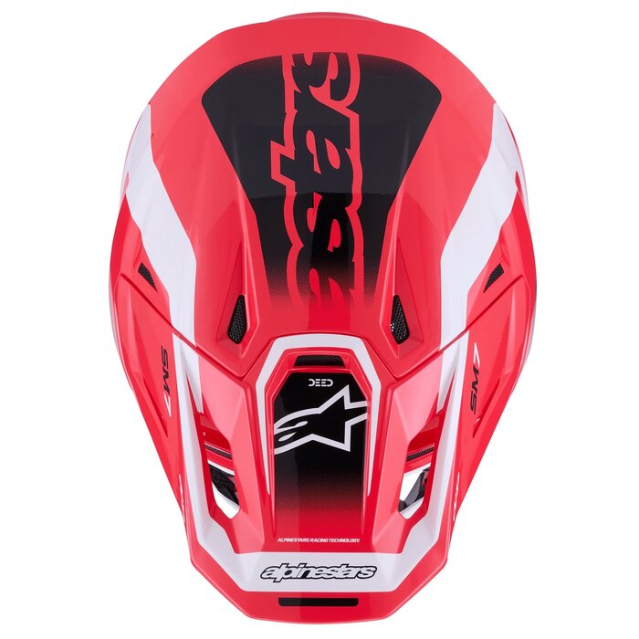 Alpinestars Supertech M7 Motocross Helm Deed ECE06 rot schwarz weiß
