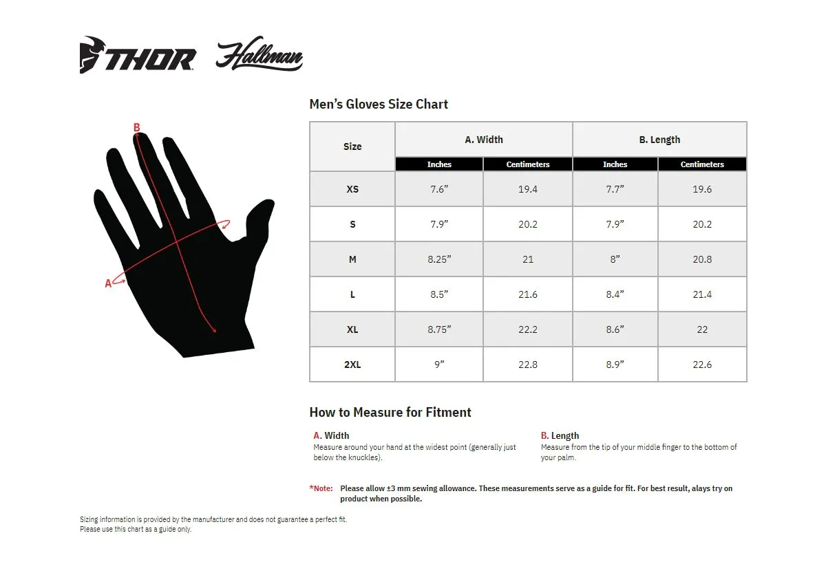 Thor Handschuhe Ridemode schwarz