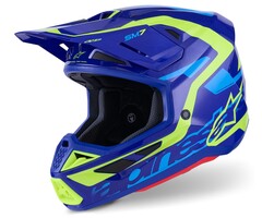 Alpinestars Supertech M7 Motocross Helm Deed ECE06 blau gelb