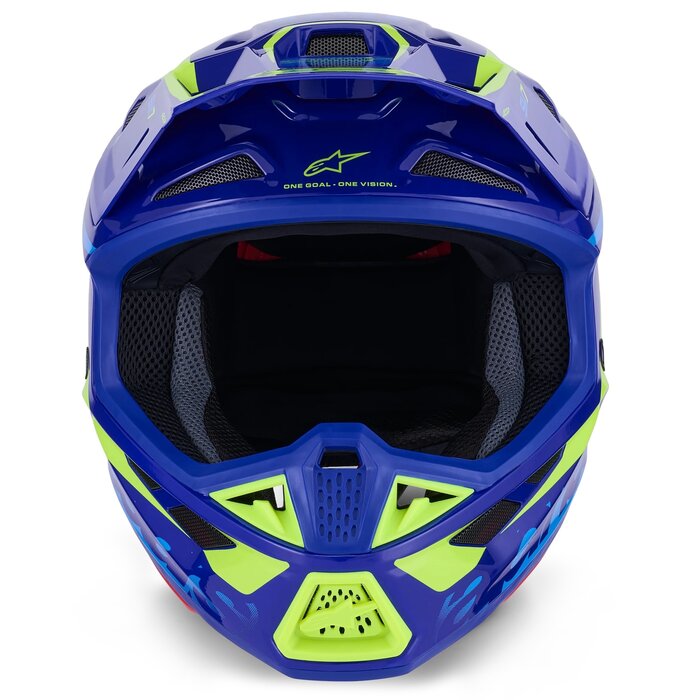 Alpinestars Supertech M7 Motocross Helm Deed ECE06 blau gelb