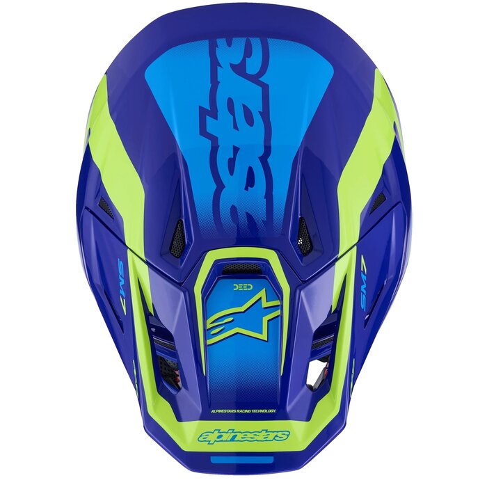 Alpinestars Supertech M7 Motocross Helm Deed ECE06 blau gelb