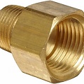 1/2" x 3/8"  buje hembra-macho de latón