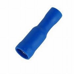 Bullet connector female blauw