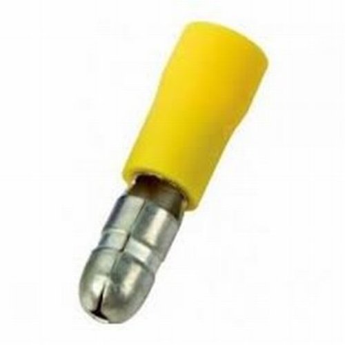 Bullet connector male terminal geel