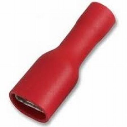 Spade female insulated terminal 4.8mm red