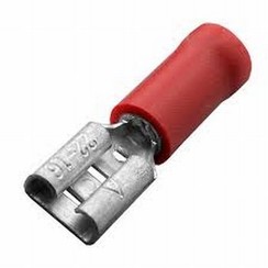 Spade female terminal 4.8mm red