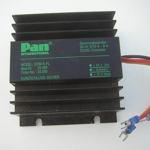 Pan International Converter DCM 8-FL from 20-31VDC to 12VDC-8A Pan International