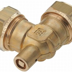 Compression coupling elbow 15x15mm with air vent bleeder