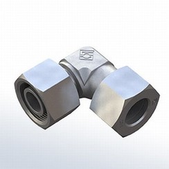 Inox adjustable elbow connector 90°  6mm x 6mm  L6