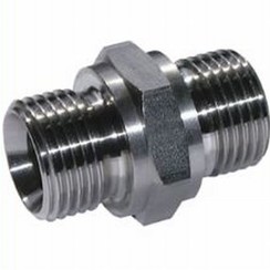 Inox stud koppeling male-male  1/4" x 1/4"