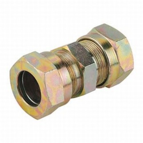 8mm x 8mm recto racor chapado acero compresión