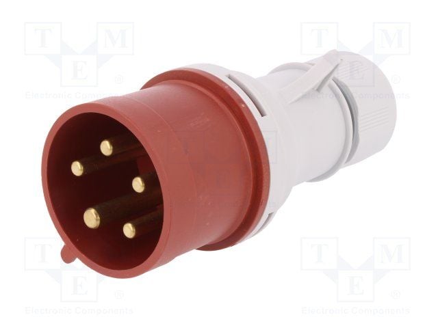Plug male 400V - 32A - 4P+T IP-44 - P17 Tempra