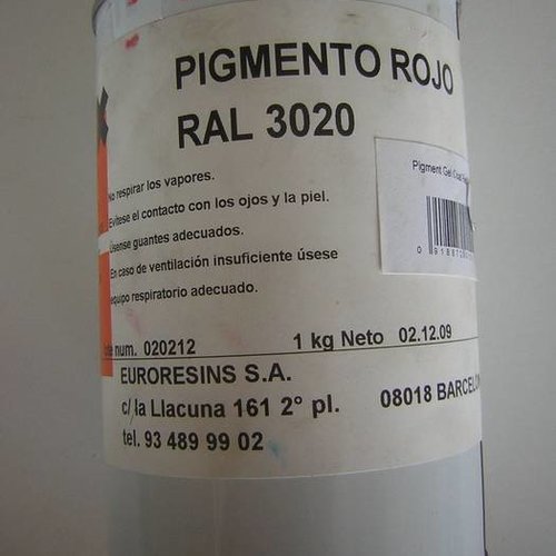 Euroresins Pasta de pigmento Rojo de Euroresins RAL 3020  ca. 0,75KG