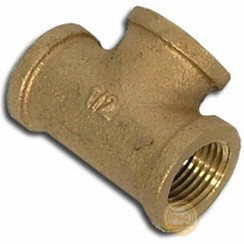 Tee female 3/8" brass