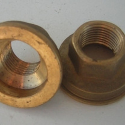 Brass HEX nut ring 1/2" x 44 mm. H=25 mm.