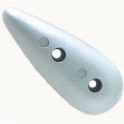 Martyr teardrop zinc anode, hole pitch 78mm