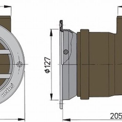 Vetus Ventosa de aire con rejilla de Inox 110mm Vetus ERV110