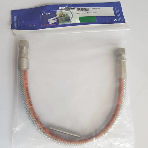 BOA BOA Butan-propan inox gas hose with 8mm connection 30-50Mbar L=500mm