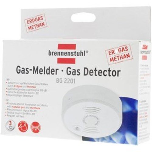 Brennerstuhl Brennenstuhl Detector de gas 230V-12VDC para gas natural y metano BG2201