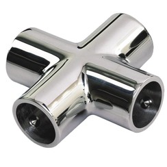 4-Way TEE Inox handrail fitting 25mm