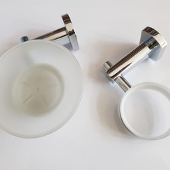 Seifenschale und Glashalter-Set