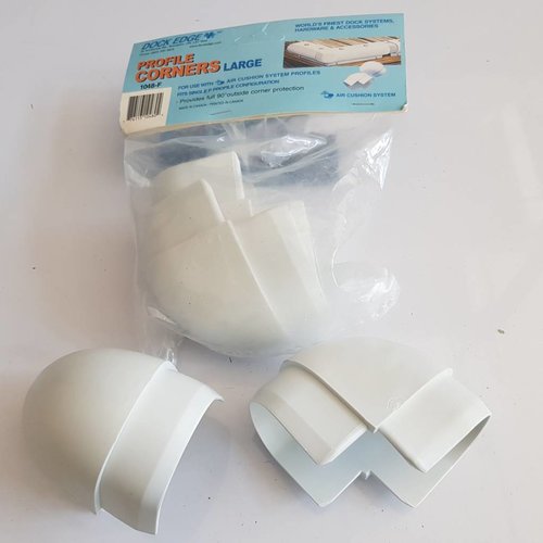 Dock Edge Dock Edge  Corner profile Large PVC white (2 pack) 1048-F