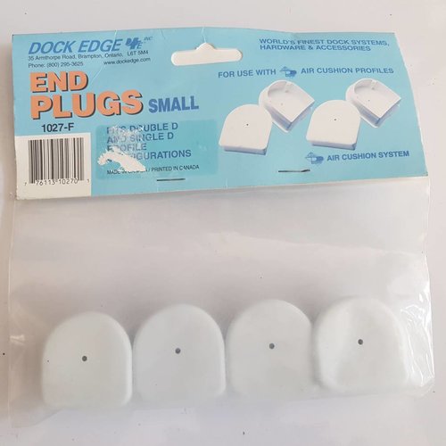 Dock Edge Dock Edge Eind plugs klein PVC Wite (4 pak) 1027-F