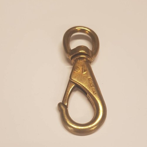 Bronze-Italy Musketon hook with swivel Bronze-Italy